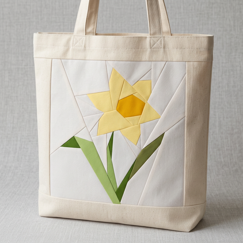Daffodil  FPP Quilt Block Pattern / 4 Sizes Included – PDF Download