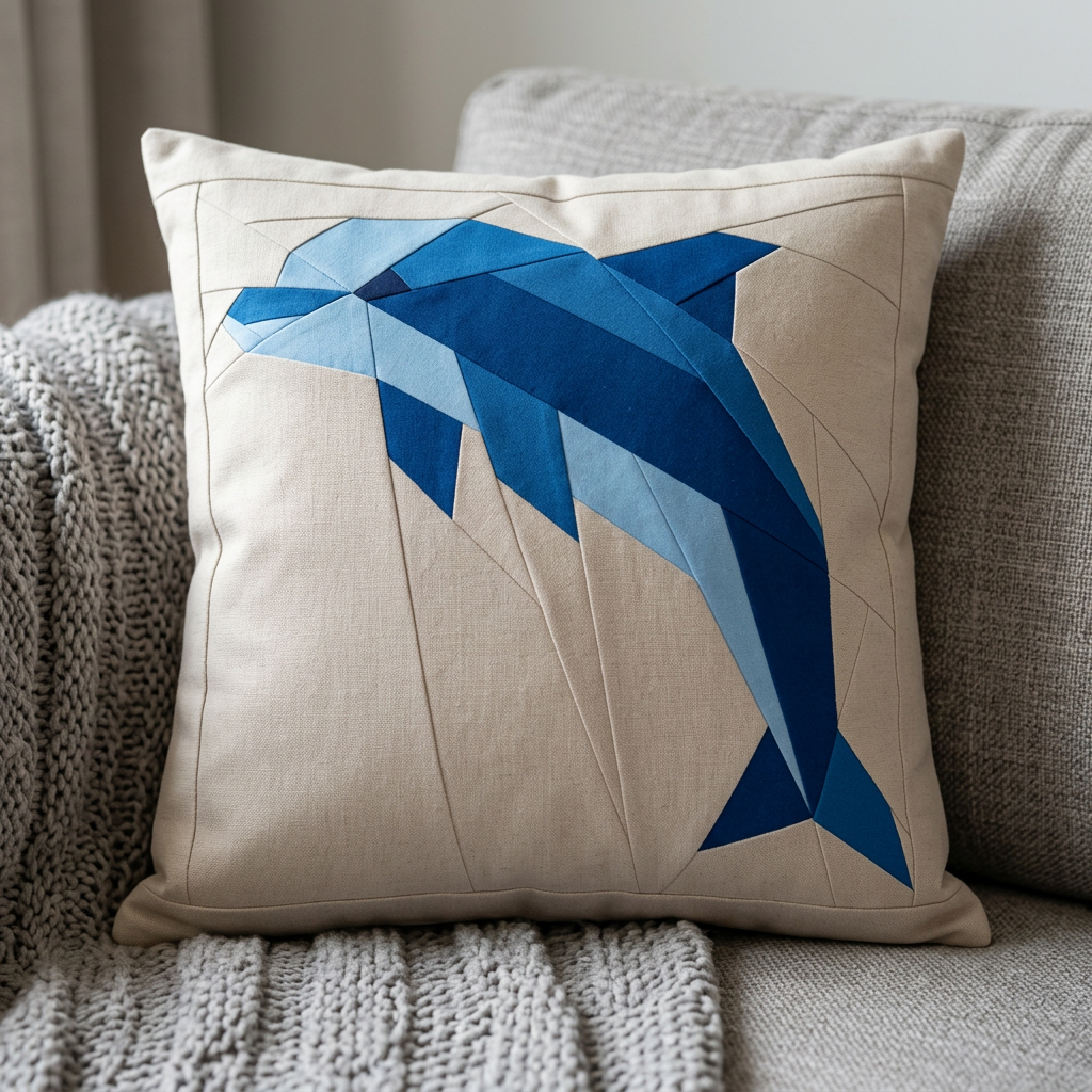 Dolphin FPP Quilt Block Pattern – PDF Download | 4 Sizes Included