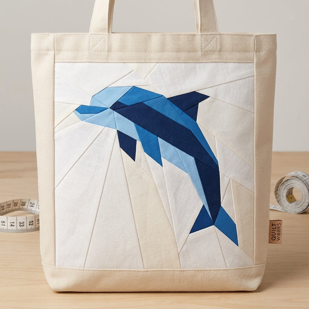 Dolphin FPP Quilt Block Pattern – PDF Download | 4 Sizes Included