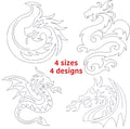 Dragon Quilt Block Embroidery Design
