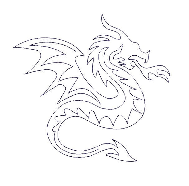 Dragon Quilt Block Embroidery Design