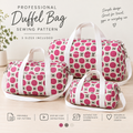 Duffel Bag Sewing Pattern/ 3 sizes with YouTube tutorial