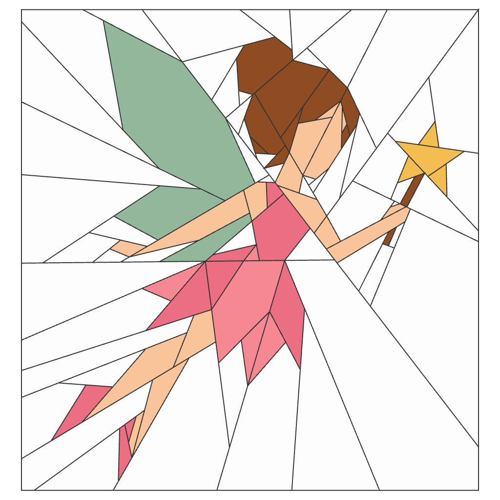 Fairy Foundation Paper Piecing Pattern | Fairy Quilt Block PDF | Fairytale FPP Pattern | Girls Nursery Quilt Decor | Instant Download