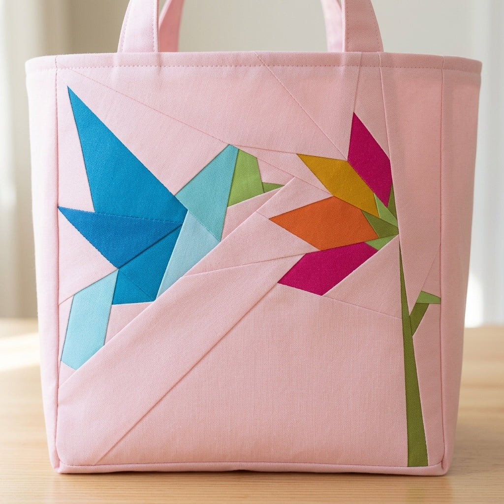 Flower and Bird  FPP Quilt Block Pattern / 4 Sizes Included – PDF Download