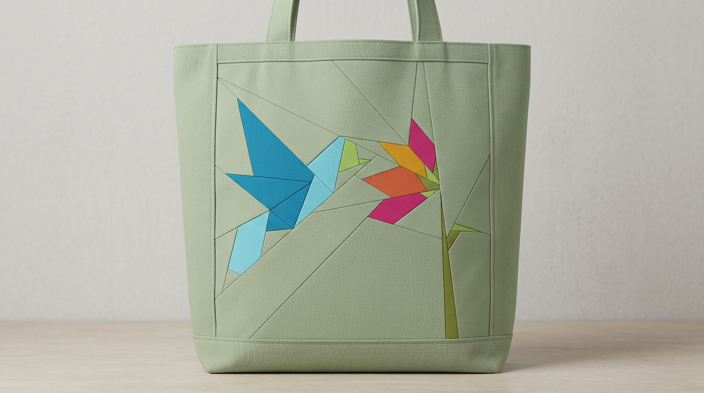 Flower and Bird  FPP Quilt Block Pattern / 4 Sizes Included – PDF Download