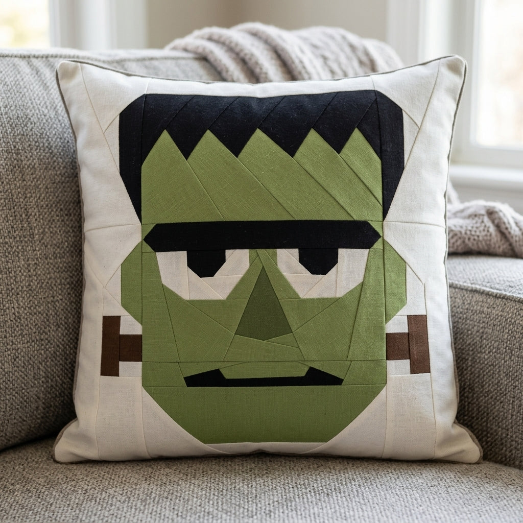 Frankenstein FPP Quilt Block Pattern – PDF Download | 4 Sizes Included