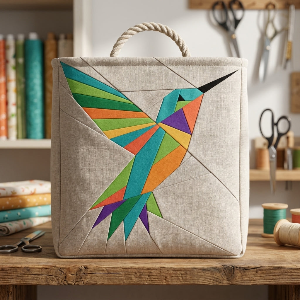 Hummingbird FPP Quilt Block Pattern – PDF Download | 4 Sizes Included