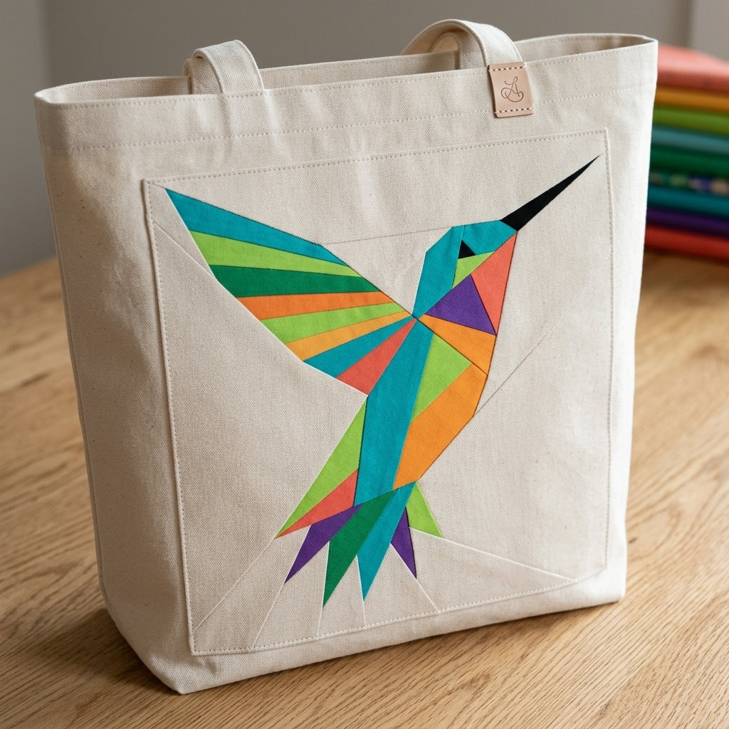 Hummingbird FPP Quilt Block Pattern – PDF Download | 4 Sizes Included
