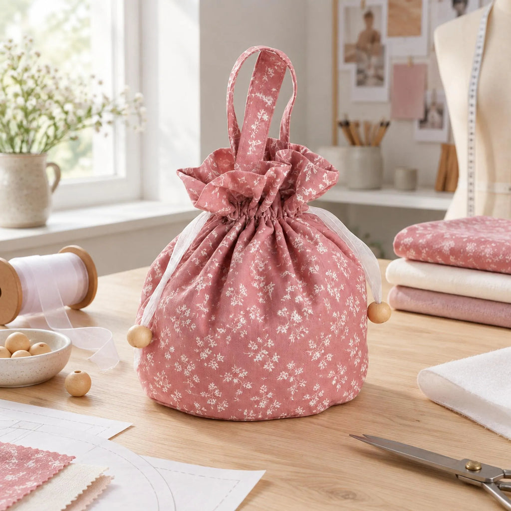 Drawstring Bag Sewing Pattern PDF, Drawstring Pouch in 3 Sizes, Knitting Project Bag, Jewelry Pouch and Reusable Gift Bag