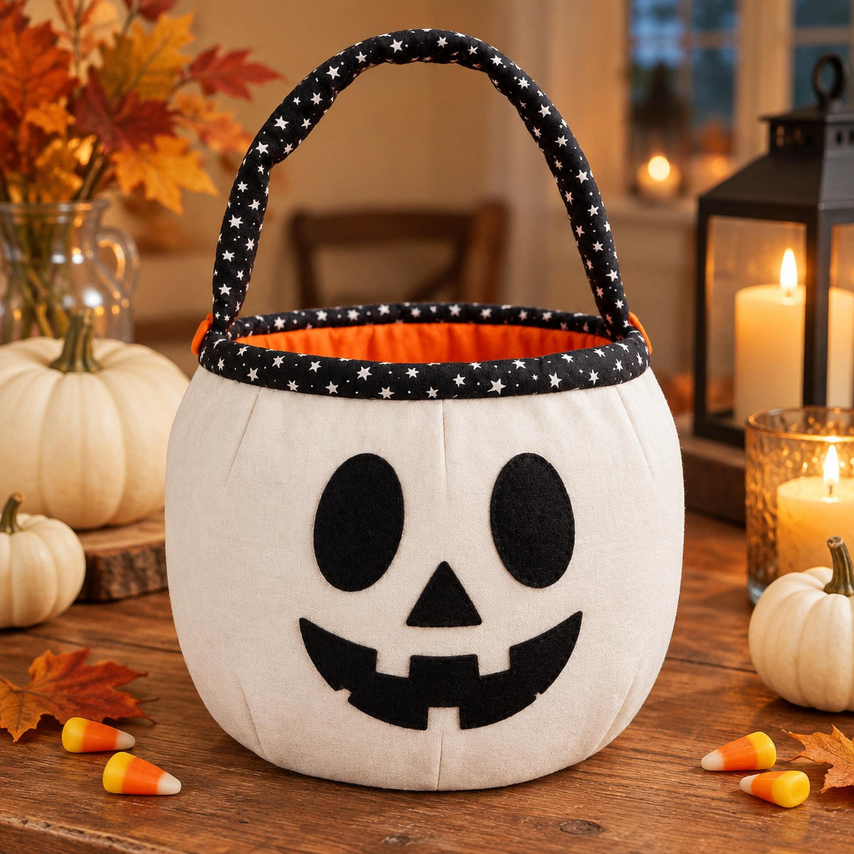 Halloween Basket Sewing Pattern PDF, Fabric Trick or Treat Bucket, Pumpkin Candy Basket, Easter and Storage Basket, Video Tutorial