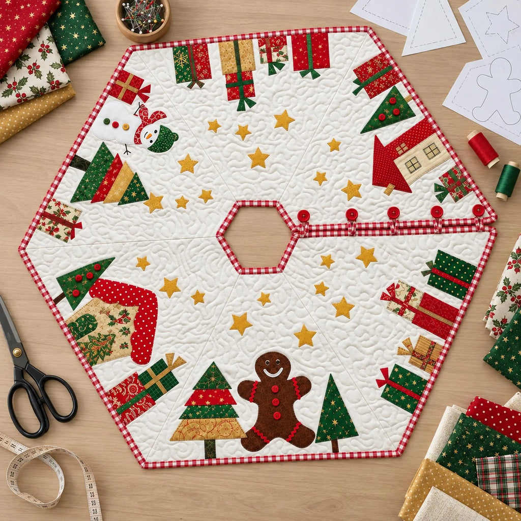Christmas Tree Skirt PDF Pattern /Applique