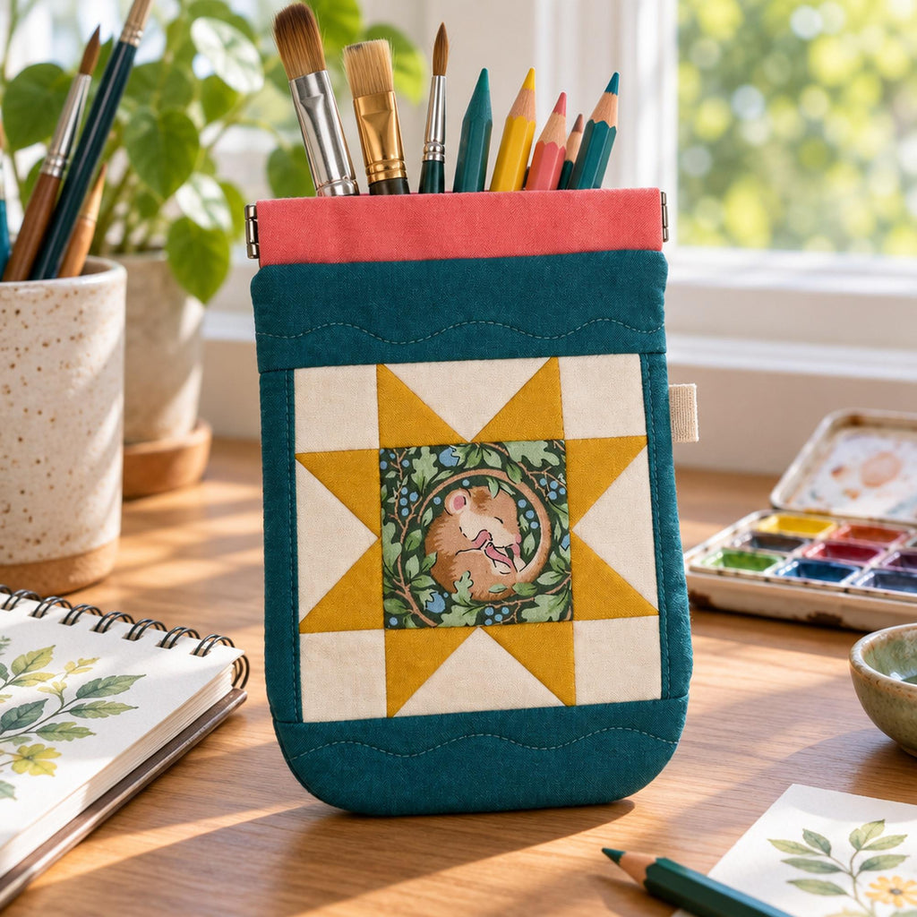 Glasses/Pencilcase Pouch PDF Sewing Pattern and Paper Piecing Pattern