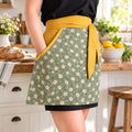Half Apron Sewing Pattern PDF, Mini Gathering Apron with Pocket, Wrap Waist Apron Pattern for Women and Kids, Teacher Garden Craft Apron