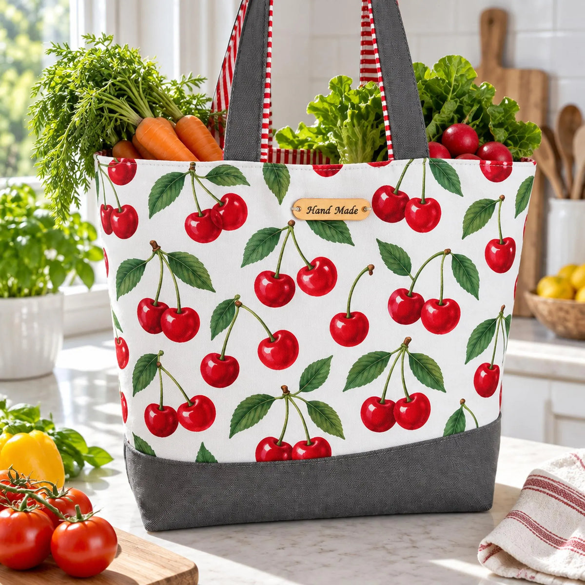 Tote Bag Sewing Pattern PDF, 4 Sizes Mini Small Medium Big, Lined Canvas Tote with Zipper Pocket, Reusable Shopping Grocery Bag