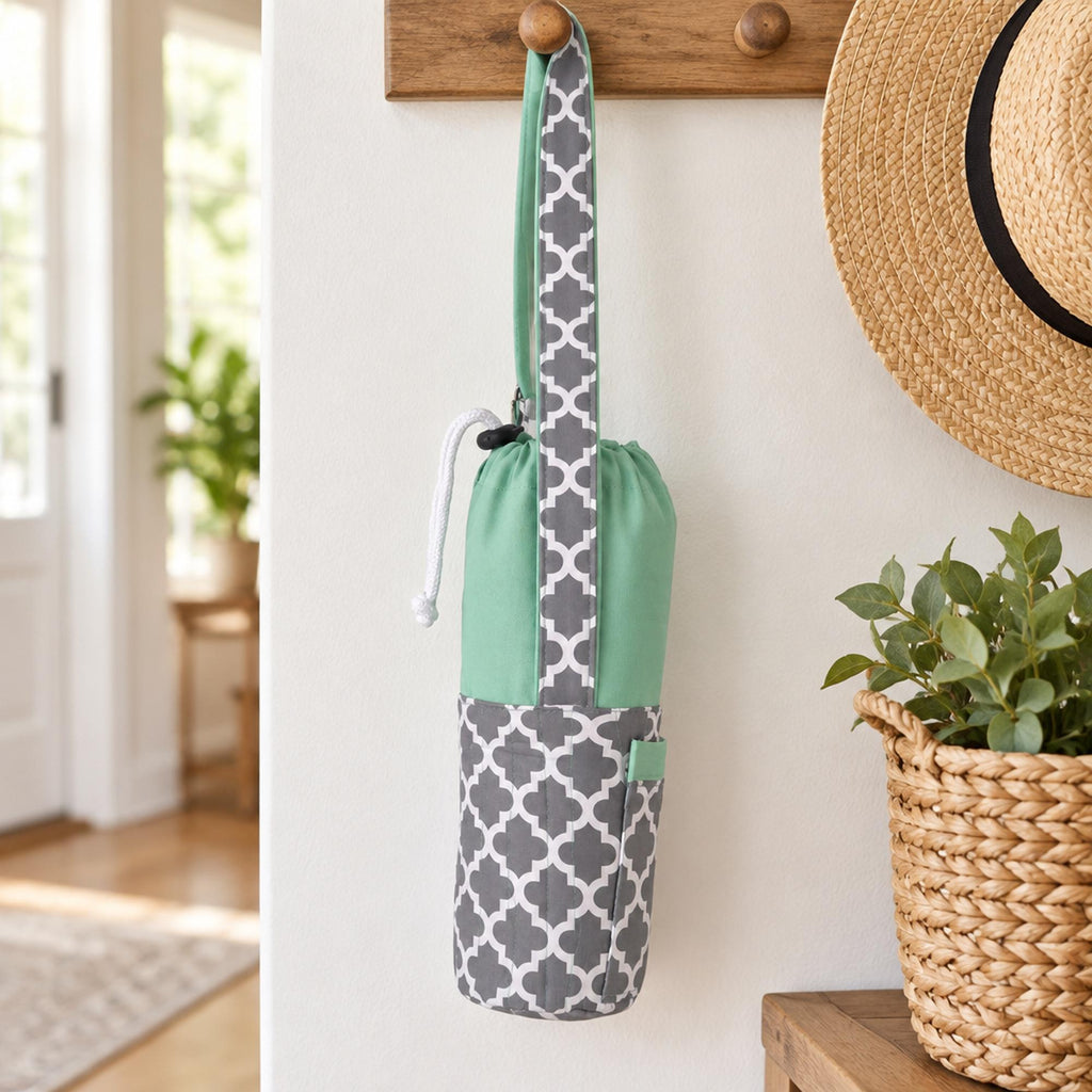 Water Bottle Holder Sewing Pattern PDF, Crossbody Bottle Sling with Pocket, Kids and Adult Bottle Carrier, 2 Sizes