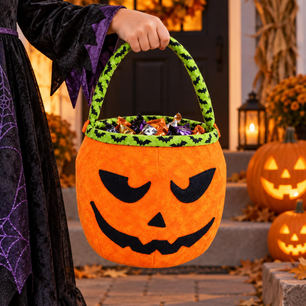 Halloween Basket Sewing Pattern PDF, Fabric Trick or Treat Bucket, Pumpkin Candy Basket, Easter and Storage Basket, Video Tutorial