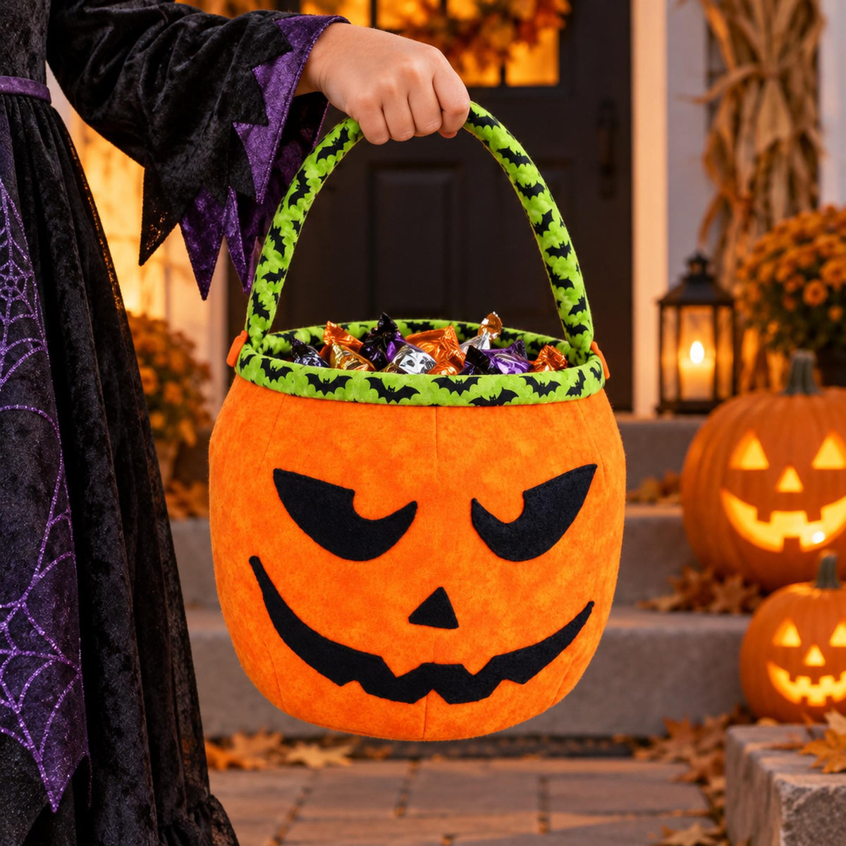 Halloween Basket Sewing Pattern PDF, Fabric Trick or Treat Bucket, Pumpkin Candy Basket, Easter and Storage Basket, Video Tutorial