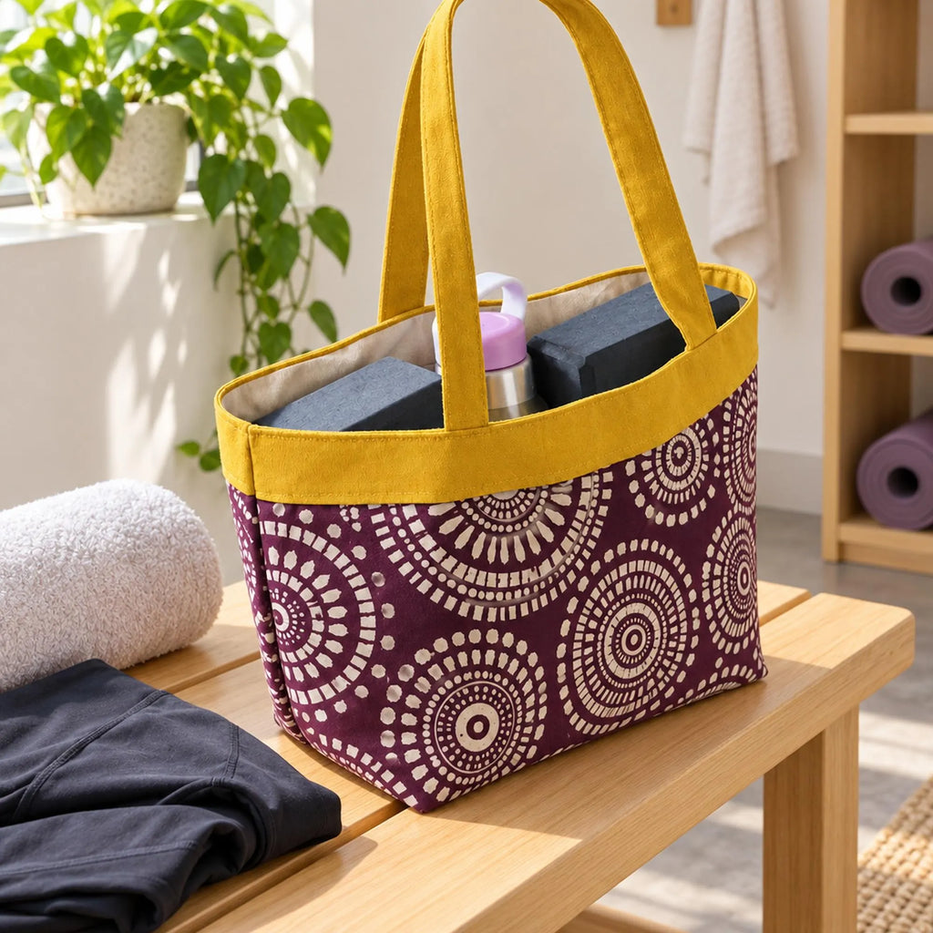 Yoga Mat Bag Sewing Pattern PDF, Yoga Tote Bag Pattern, Drawstring Mat Carrier with Pocket, Zipper Tote, Canvas Bag Set, Video Tutorial