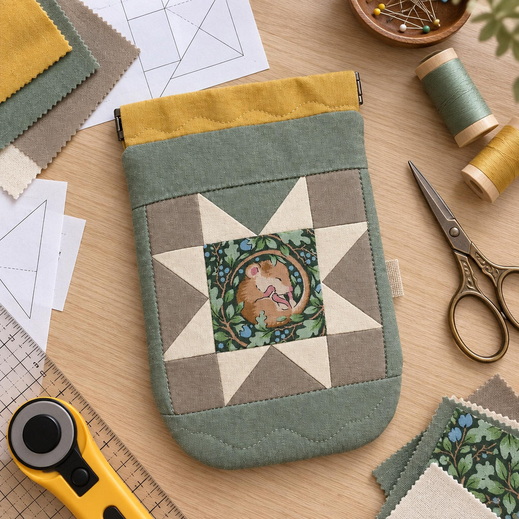 Glasses/Pencilcase Pouch PDF Sewing Pattern and Paper Piecing Pattern