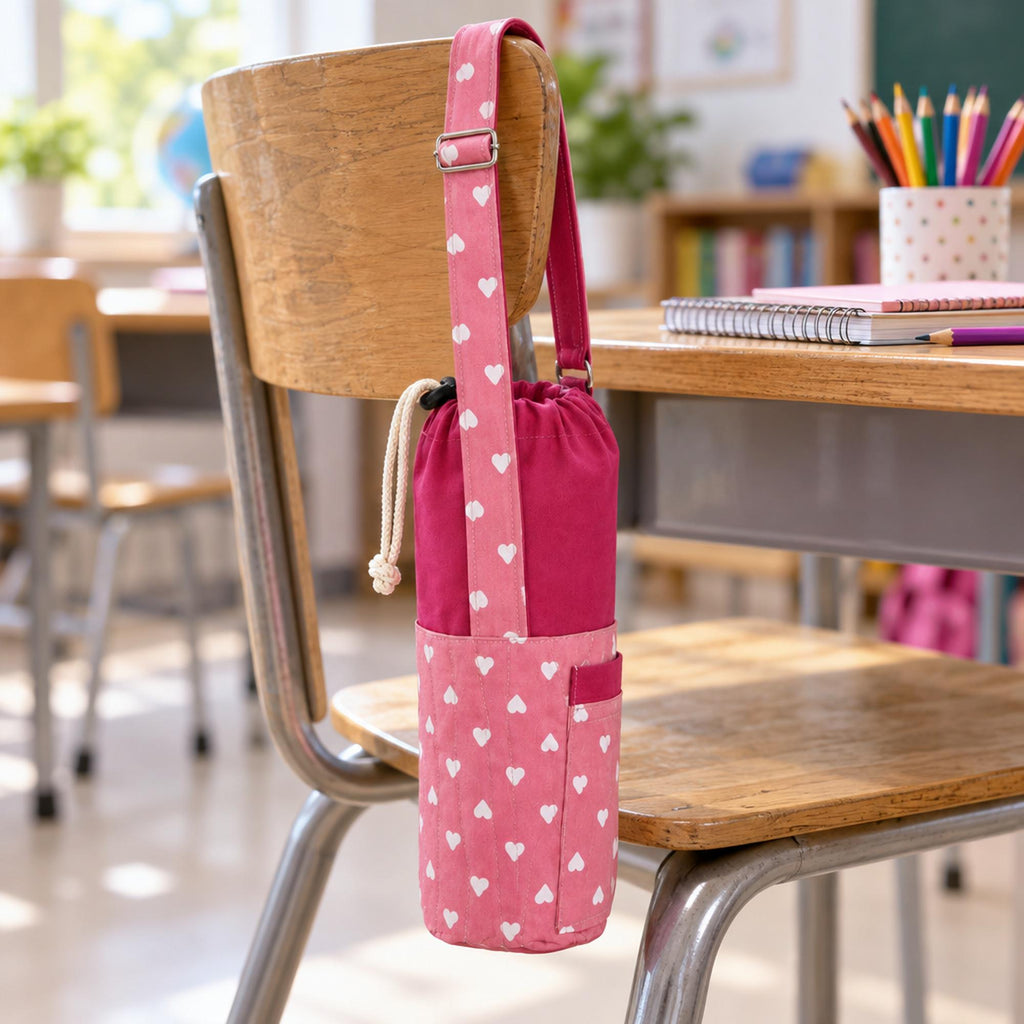 Water Bottle Holder Sewing Pattern PDF, Crossbody Bottle Sling with Pocket, Kids and Adult Bottle Carrier, 2 Sizes