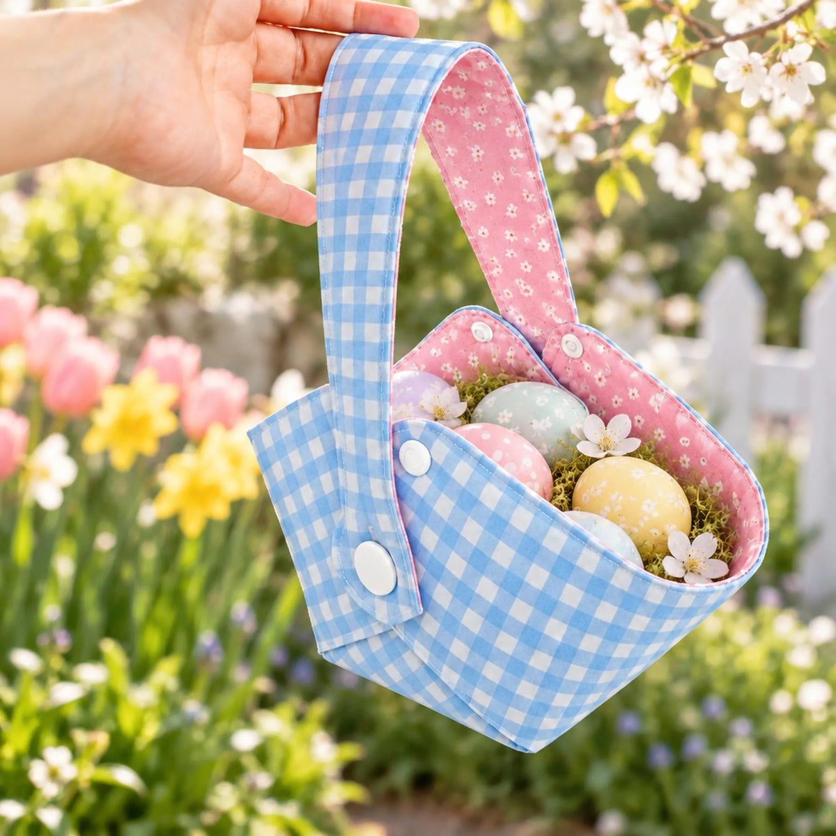 Convertible Fabric Basket sewing pattern – Emel's Handicraft