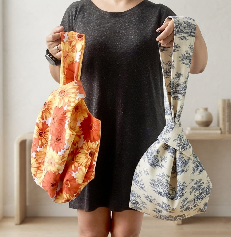Reversible Knot Bag Pattern- 4 different sizes and style /Video Tutorial