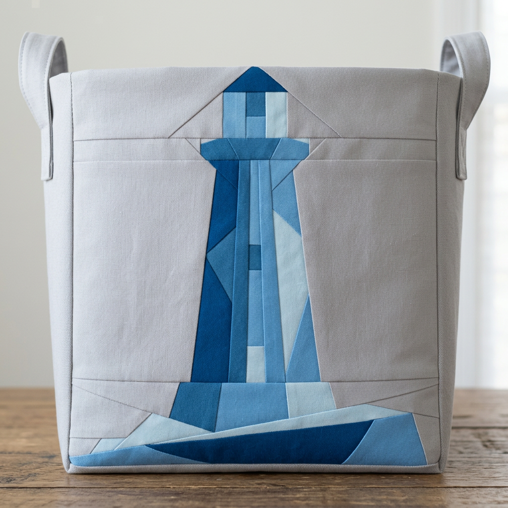Lighthouse FPP Quilt Block Pattern – PDF Download | 4 Sizes Included