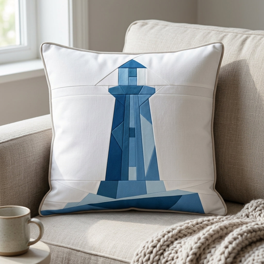Lighthouse FPP Quilt Block Pattern – PDF Download | 4 Sizes Included