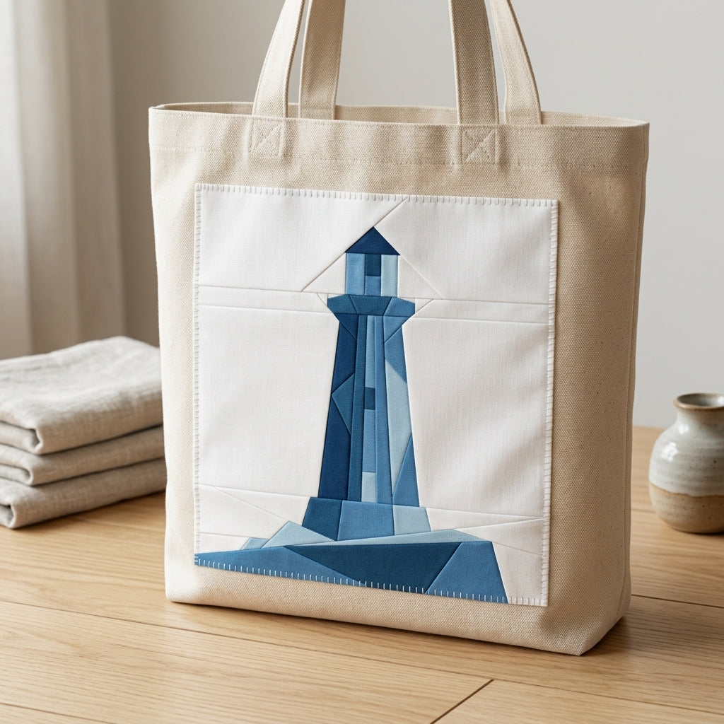 Lighthouse FPP Quilt Block Pattern – PDF Download | 4 Sizes Included