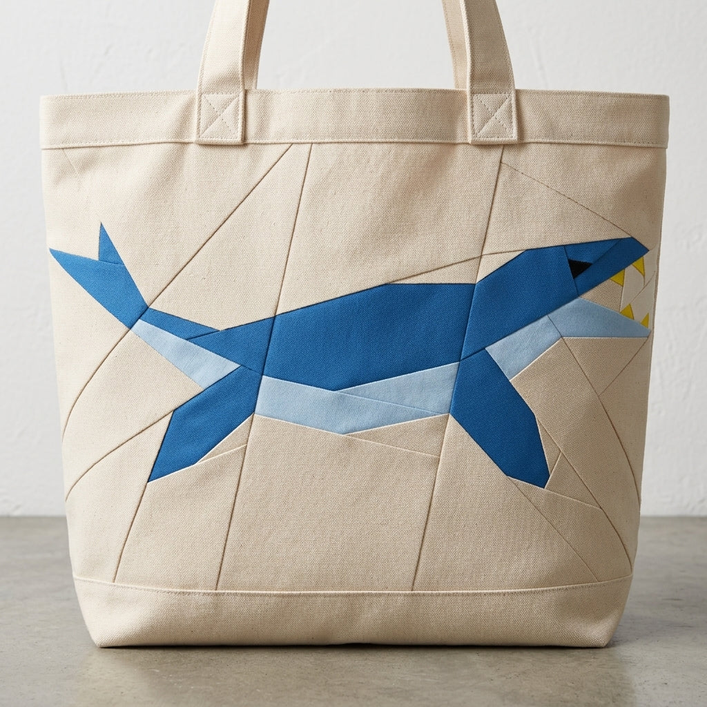 Mosasaurus Quilt Block Pattern – Dinosaur Quilt Block - PDF Download | 4 Sizes Included