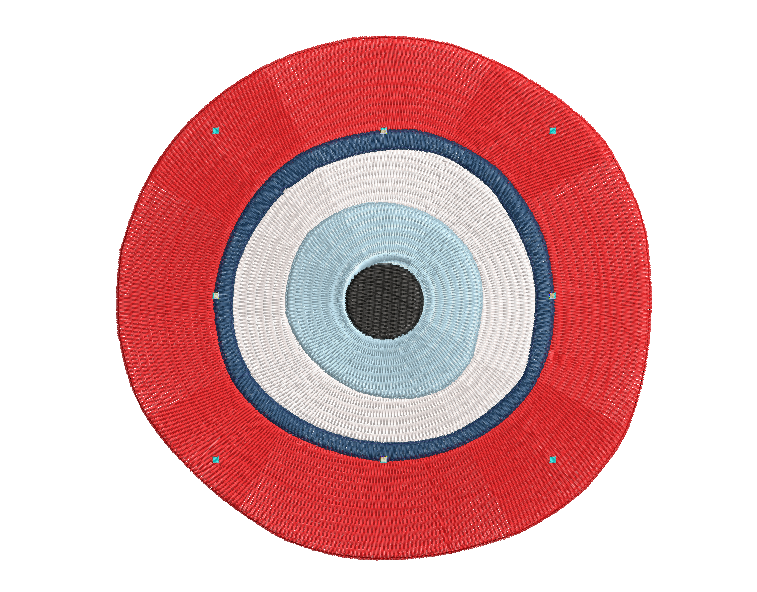 Evil Eye 🧿 Blue Eye / Nazar, Machine Embroidery Design 4 Sizes