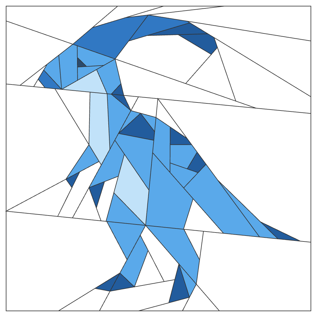 Parasaurolophus FPP Quilt Block Pattern – Dinosaur Quilt Block - PDF Download | 4 Sizes Included