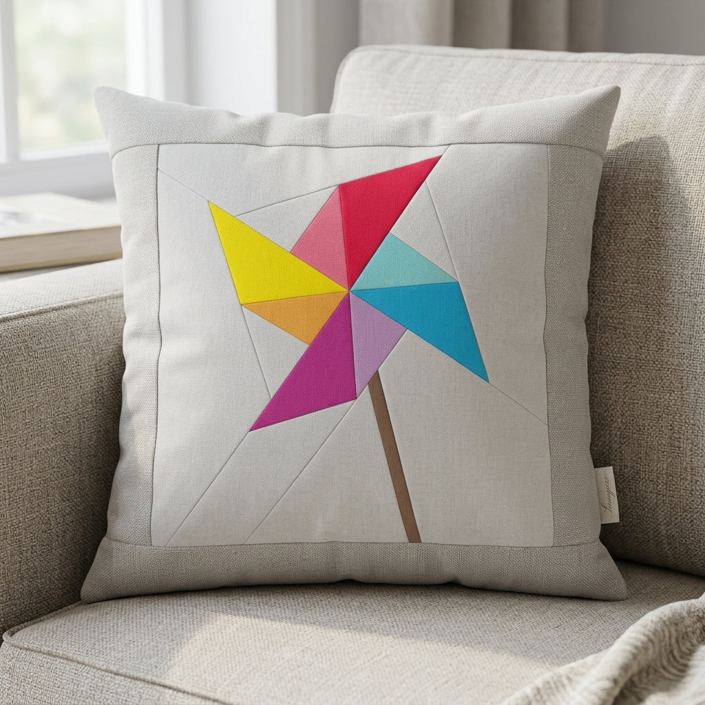 Pinwheel FPP Quilt Block Pattern – PDF Download | 6 Sizes Included