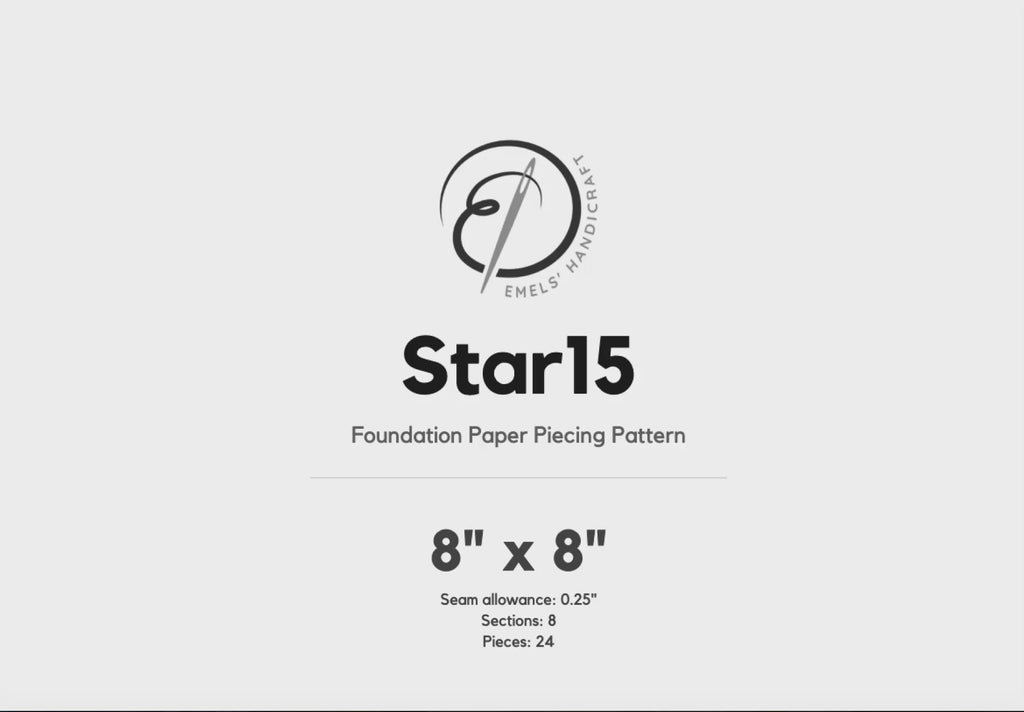 Windwell Star FPP Quilt Block Pattern – PDF Download |6 Sizes Included