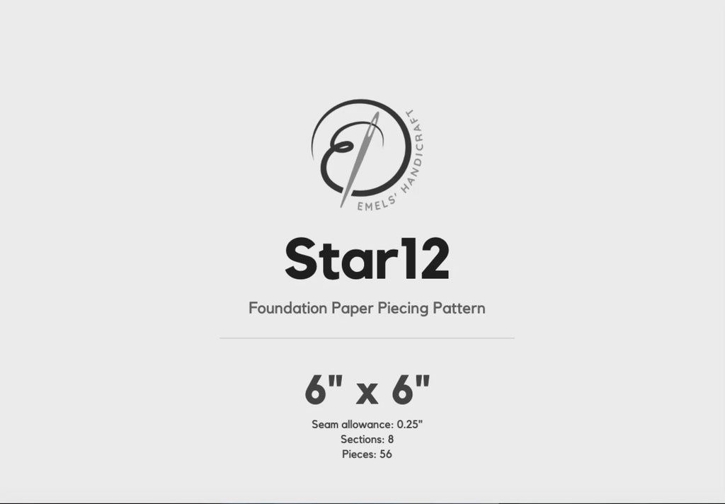 Echo Star FPP Quilt Block Pattern – PDF Download |6 Sizes Included