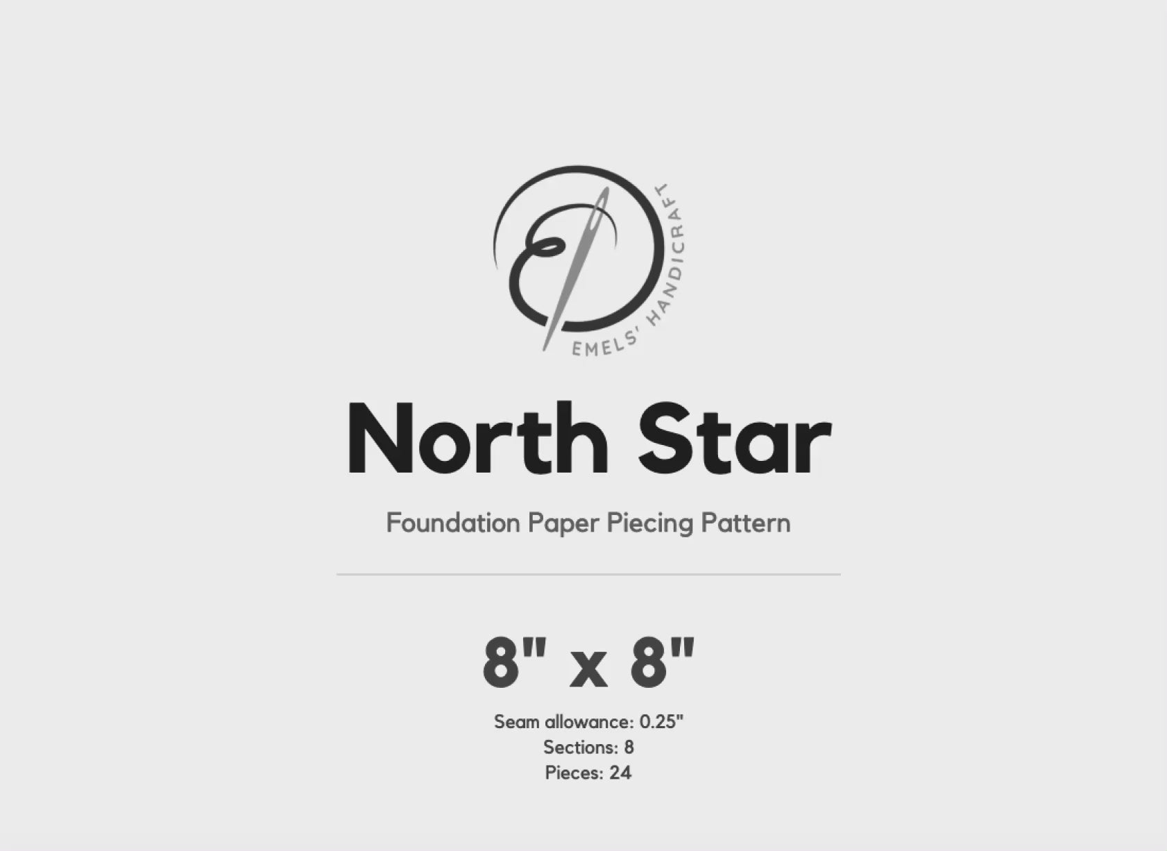 Northstar FPP Quilt Block Pattern – PDF Download | 4 Sizes Included