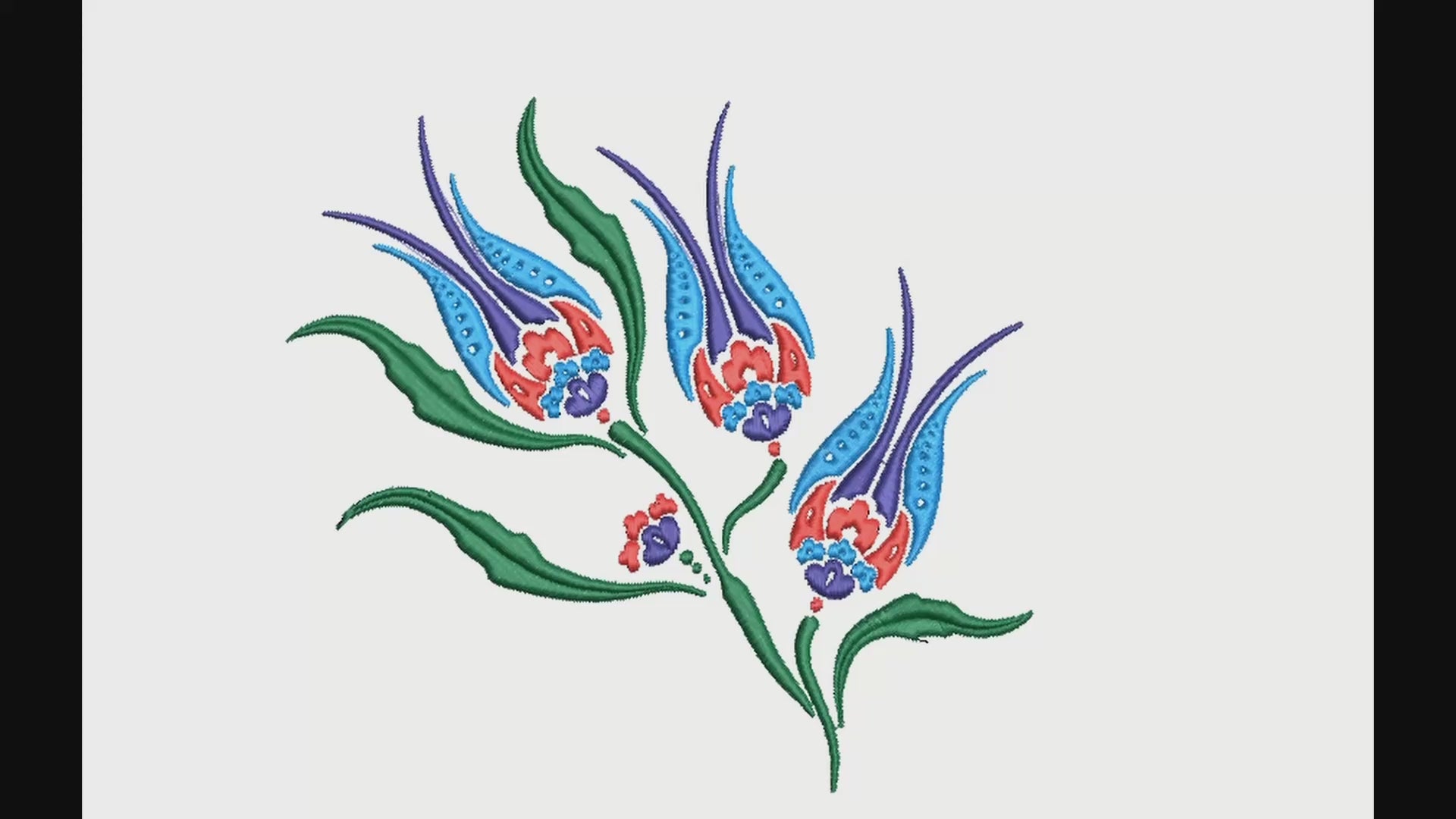 Tulip Stalk Machine Embroidery Design