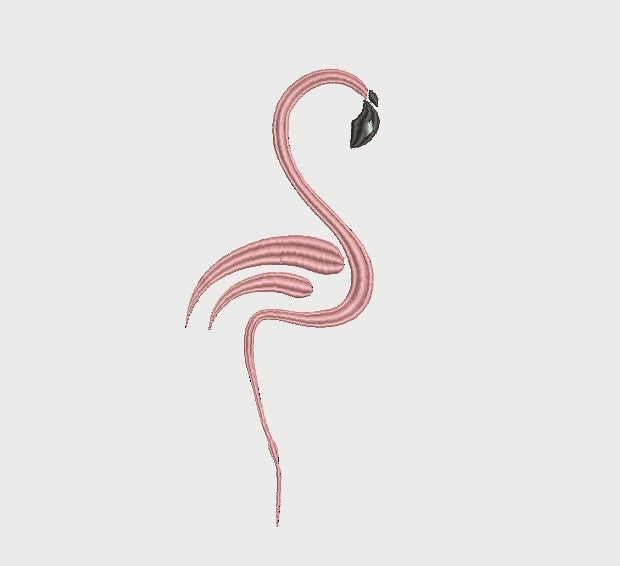 Flamingo Silhouette Machine Embroidery Designs – 5 Sizes