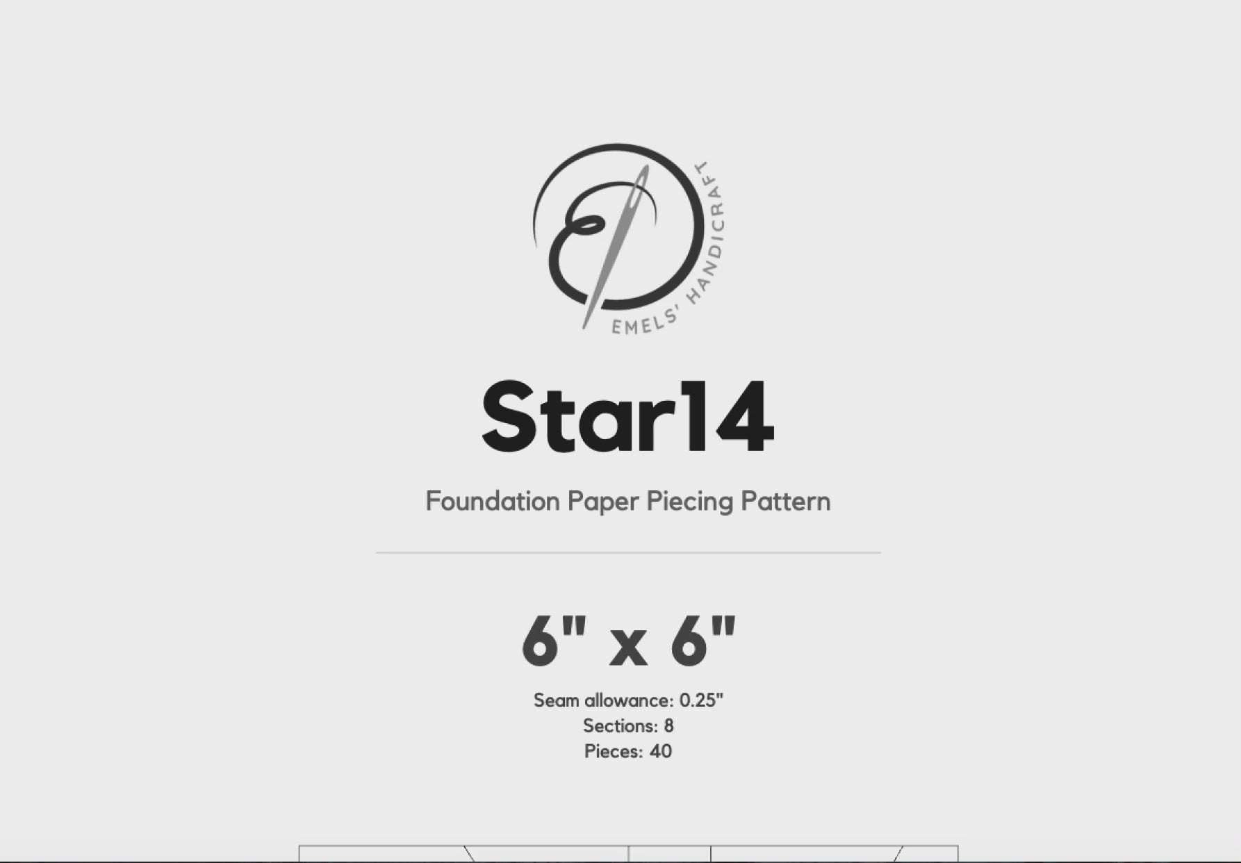 Radiant Star FPP Quilt Block Pattern – PDF Download |6 Sizes Included