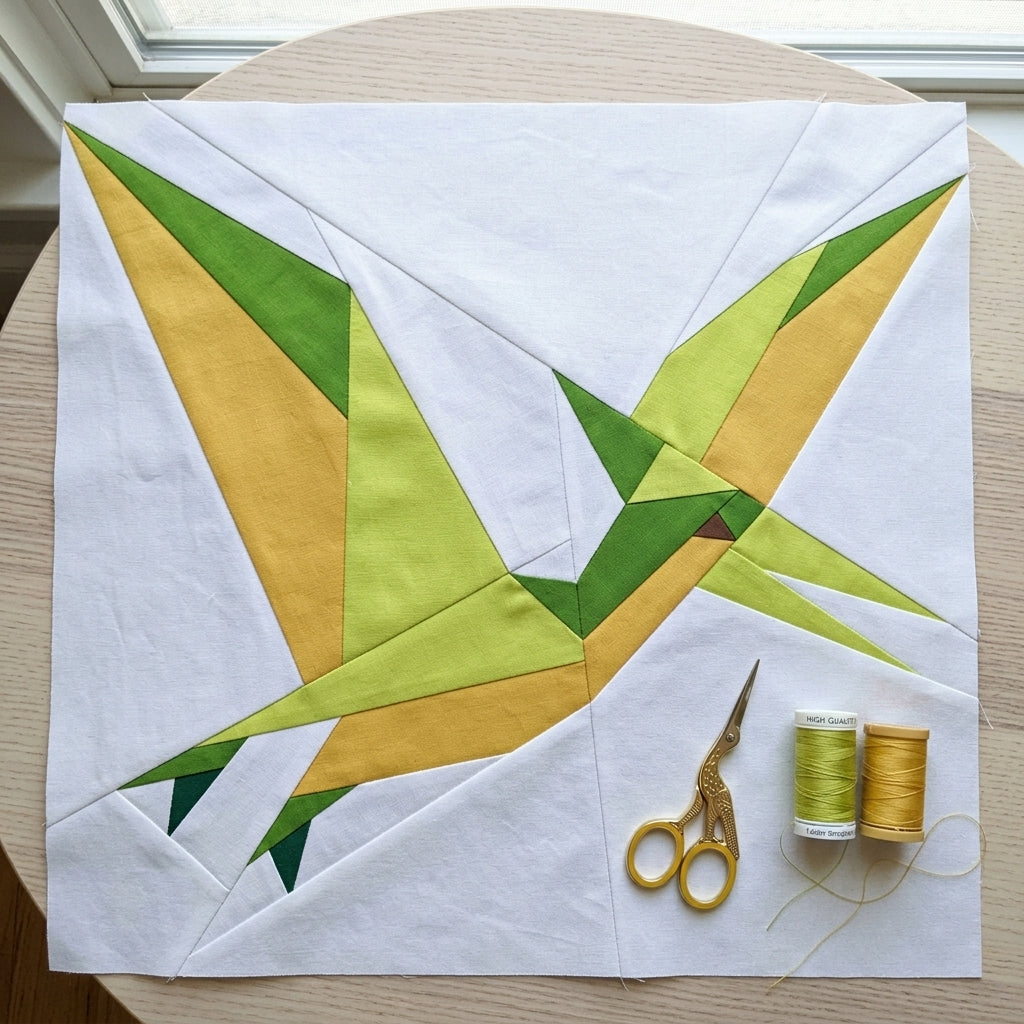 Pteranodon Quilt Block Pattern – Dinosaur Quilt Block - PDF Download | 4 Sizes Included