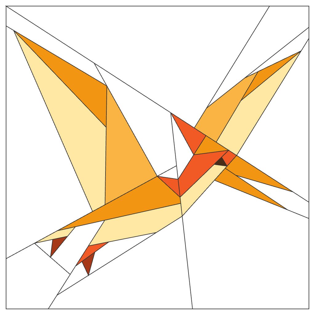 Pteranodon Quilt Block Pattern – Dinosaur Quilt Block - PDF Download | 4 Sizes Included