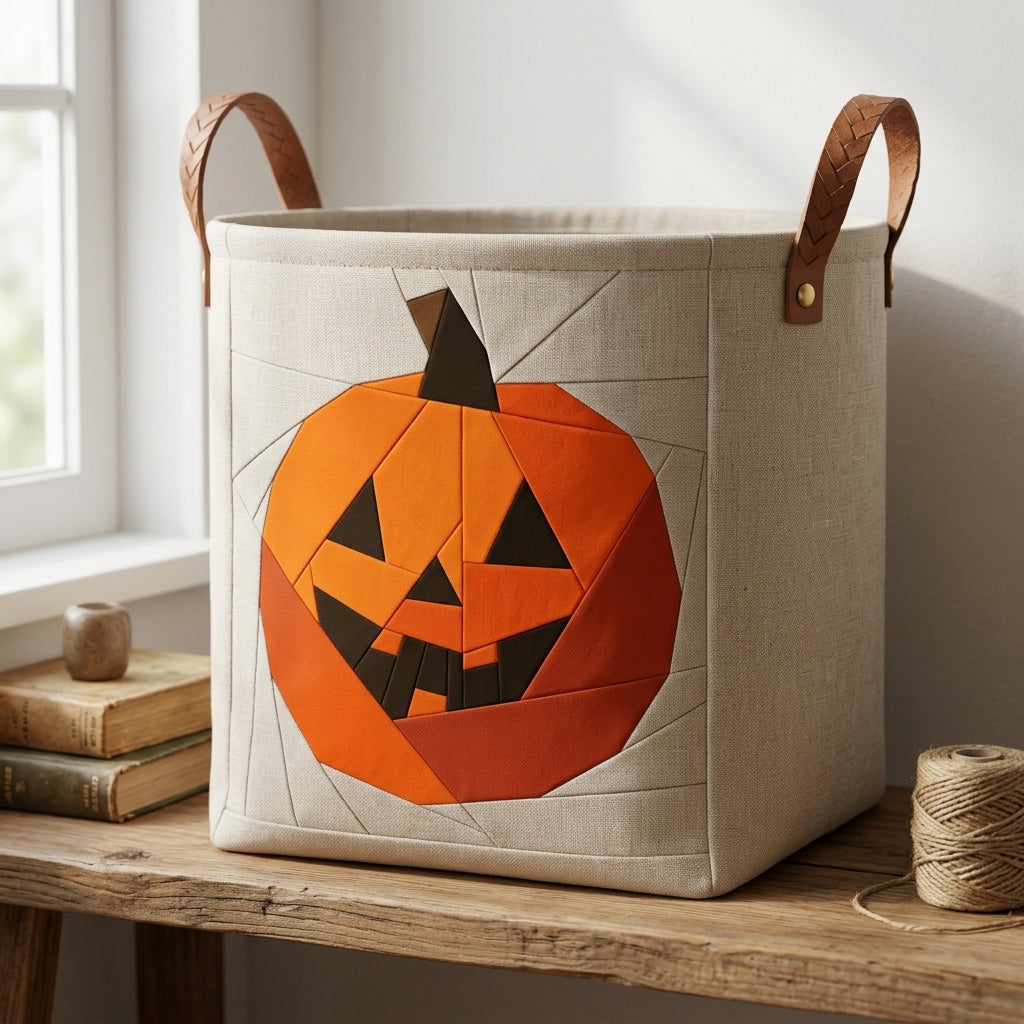 Pumpkin FPP Quilt Block Pattern – PDF Download | 4 Sizes Included