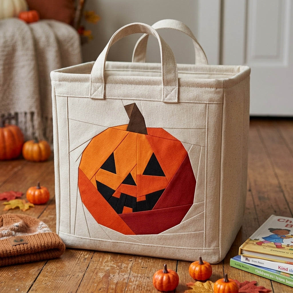 Pumpkin FPP Quilt Block Pattern – PDF Download | 4 Sizes Included