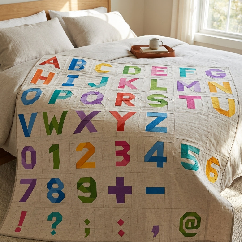 Alphabet FPP Quilt Pattern Multible sizes – PDF Download | 4 Sizes Included | 44 Characters