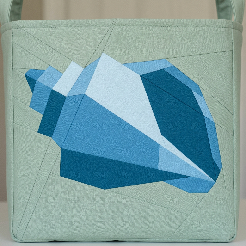 Seashell FPP Quilt Block Pattern – PDF Download | 4 Sizes Included