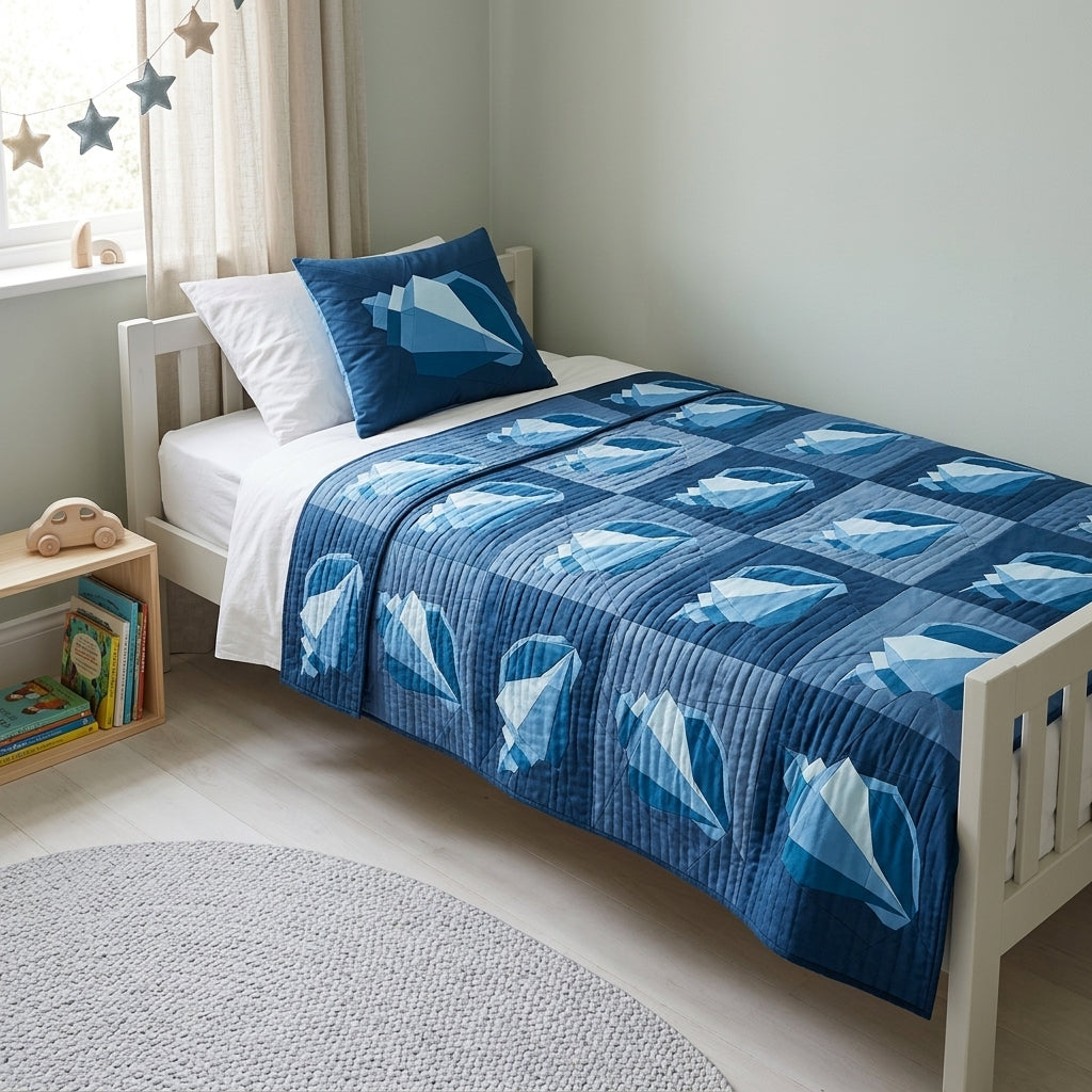Seashell FPP Quilt Block Pattern – PDF Download | 4 Sizes Included