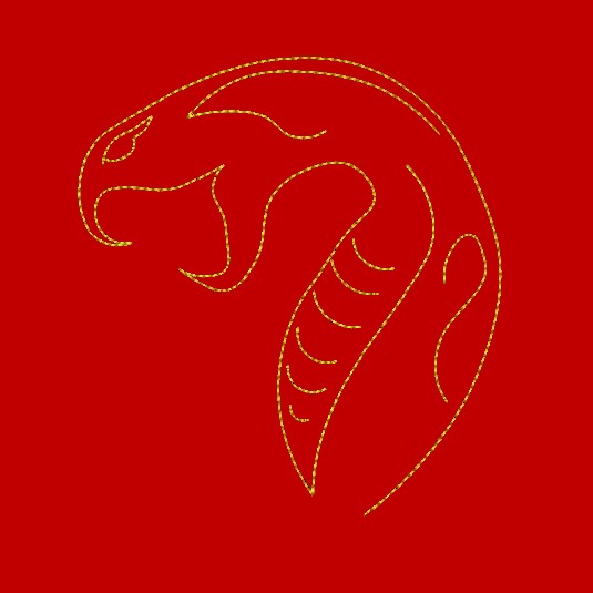 Snake Quilt Block Embroidery Design/ Chinese zodiac