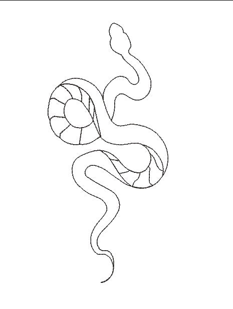 Snake Quilt Block Embroidery Design/ Chinese zodiac