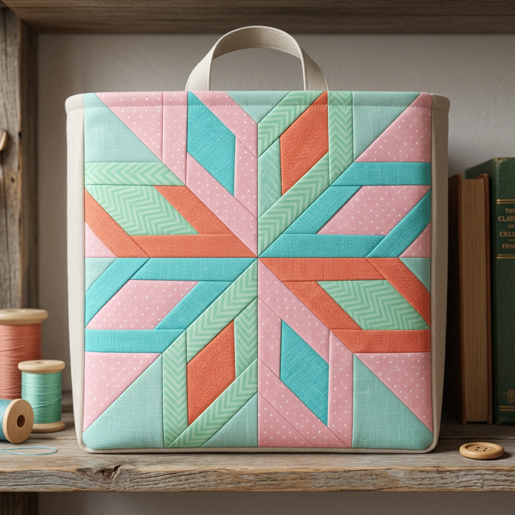 Orbit Star FPP Quilt Block Pattern – PDF Download |6 Sizes Included