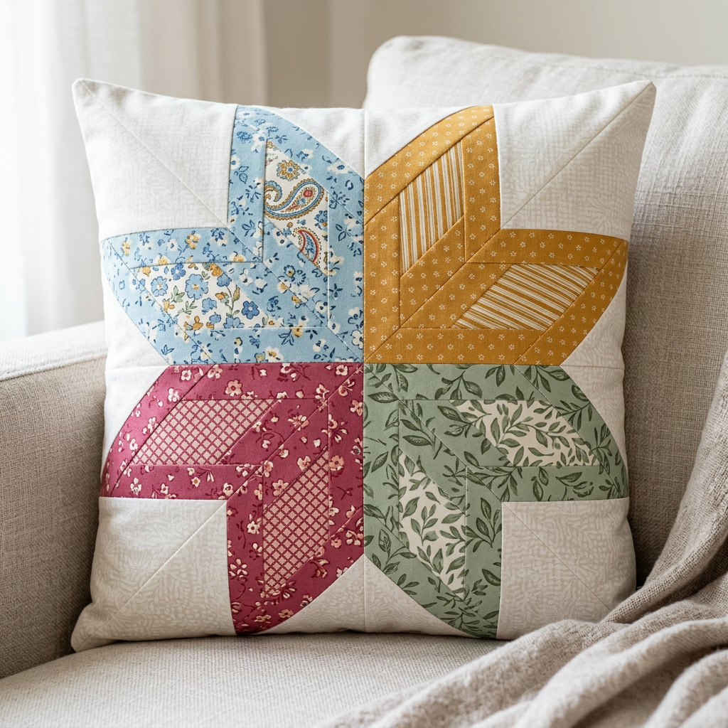 Orbit Star FPP Quilt Block Pattern – PDF Download |6 Sizes Included